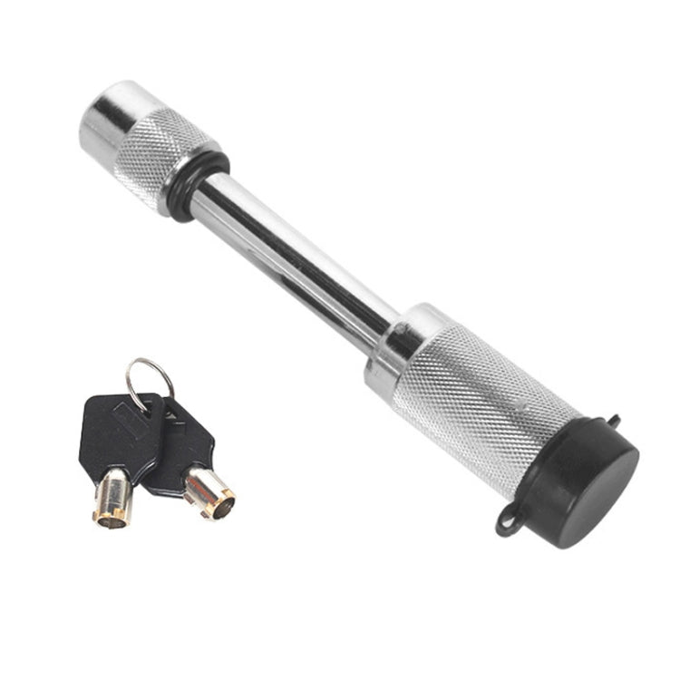 Car Latch Lock Trailer Tow Hook Anti-theft Padlock, Bending Silver