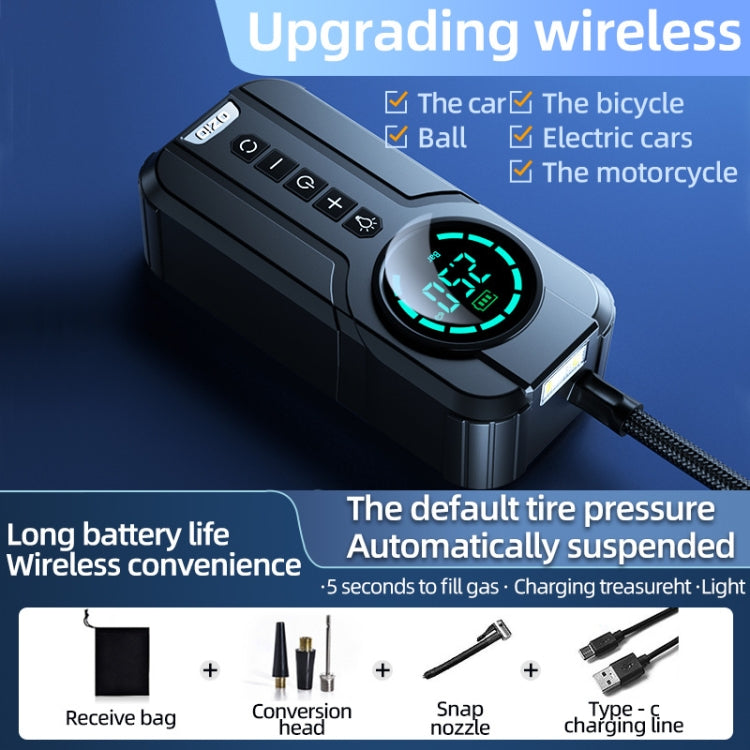 Car Wireless Inflatable Pump Electric Car Tyre 12V High Power Inflator - LYDARZ