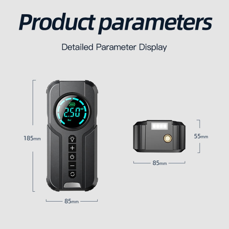 Car Wireless Inflatable Pump Electric Car Tyre 12V High Power Inflator - LYDARZ