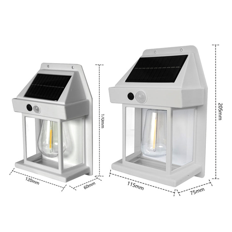 Solar Outdoor Wall Light - Tungsten Body Sensing Waterproof Garden Villa Night Light with 3 Modes