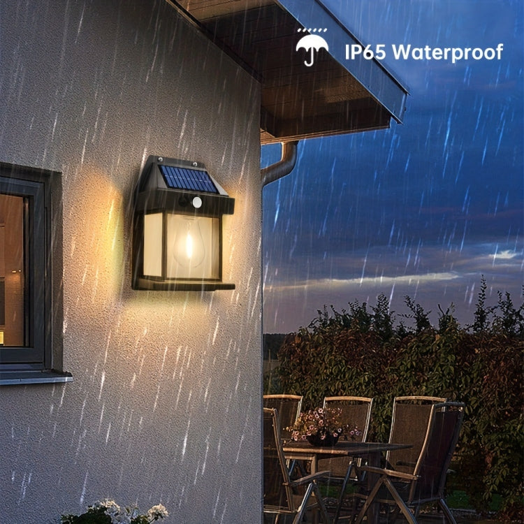 Solar Outdoor Tungsten Wall Light 3 Modes Body Sensing Waterproof Garden Villa Night Light - LYDARZ