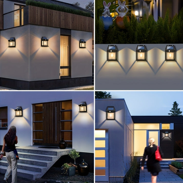 Solar Outdoor Tungsten Wall Light 3 Modes Body Sensing Waterproof Garden Villa Night Light - LYDARZ