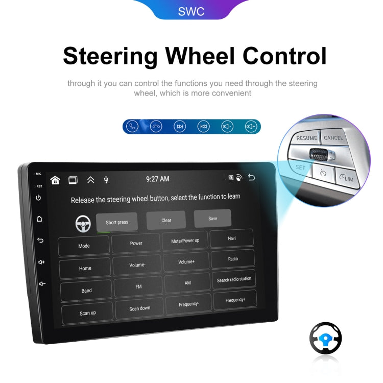 Reproductor Bluetooth para coche con pantalla grande HD universal Android 6+128G, navegación GPS integrada, 7 pulgadas, 9 pulgadas, 10,1 pulgadas