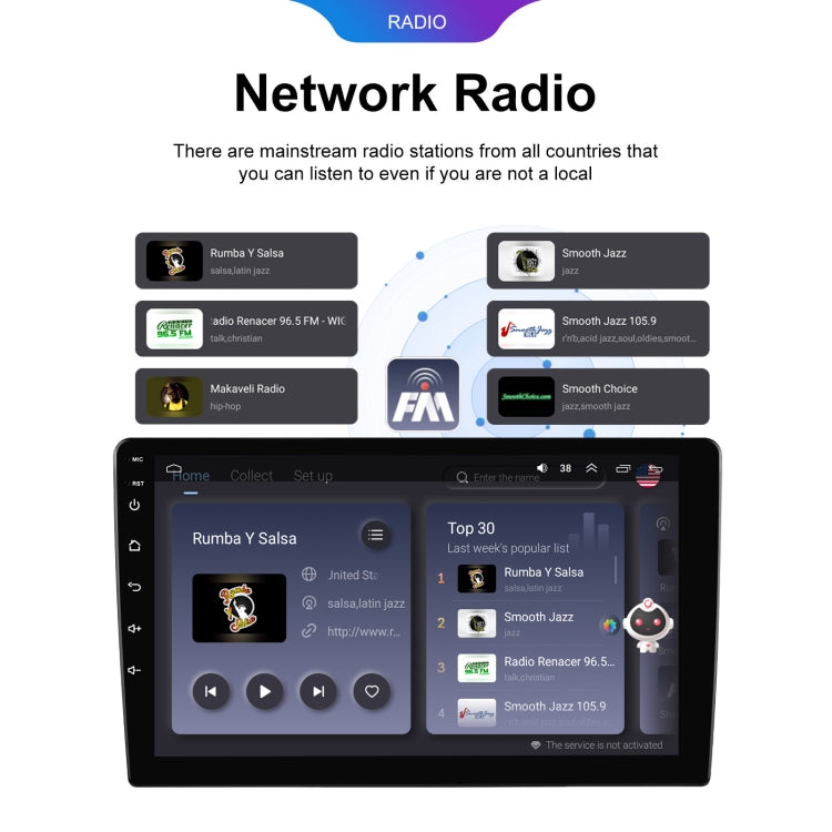 Reproductor Bluetooth para coche con pantalla grande HD universal Android 6+128G, navegación GPS integrada, 7 pulgadas, 9 pulgadas, 10,1 pulgadas