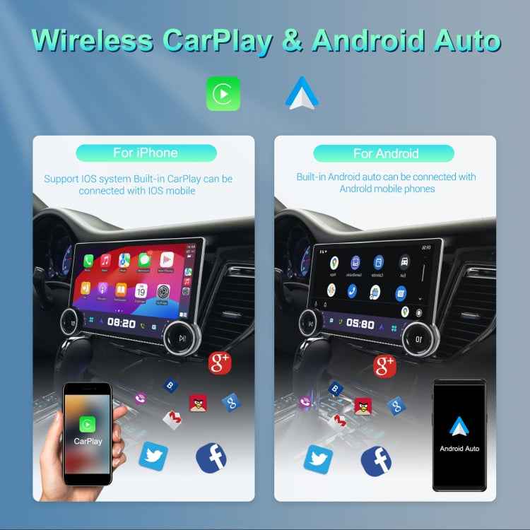 11.8 Inch 4+64G Dual Knob Player Android Large Screen Navigation Wireless CarPlay Reversing Image, 11.8 Inch Dual Knob