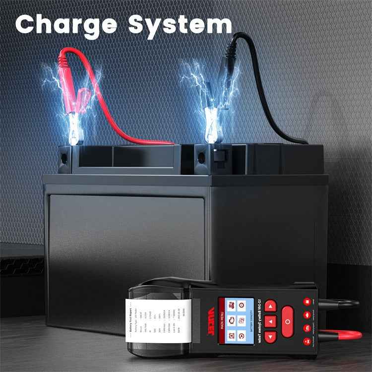 ANCEL 12V/24V Printer-Type Car Battery Tester Battery Power CCA Internal Resistance Life Detector, BST600