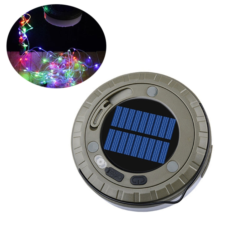 Luces LED solares para camping: guirnalda de luces coloridas de 10 m con carga tipo C