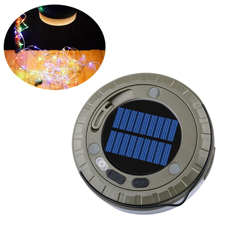 Luces LED solares para camping: guirnalda de luces coloridas de 10 m con carga tipo C