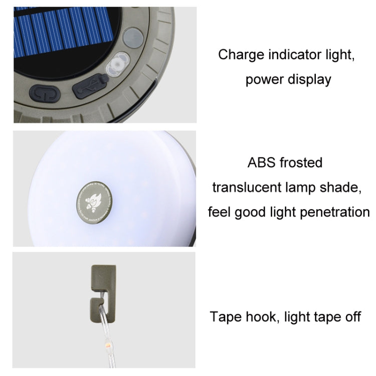 Solar LED Camping Light Type-C Charging Colorful String Lights, 10m Warm Color Light - LYDARZ