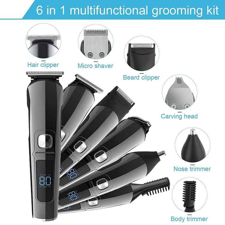 6 in 1 Men Waterproof Electric Hair Trimmer Kit Nose Trimmer, Mustache Trimmer Body Shaver, 8688, 8788, 8988