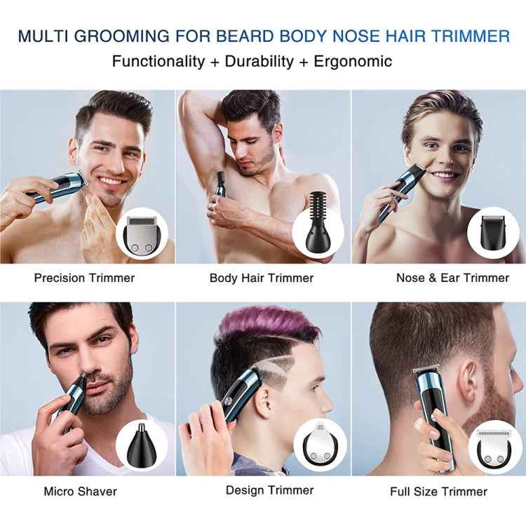 6 in 1 Men Waterproof Electric Hair Trimmer Kit Nose Trimmer, Mustache Trimmer Body Shaver, 8688, 8788, 8988