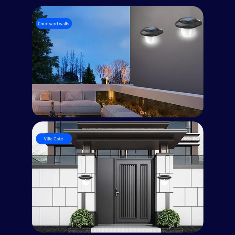 Outdoor Solar Wall Light Patio Sensor Lamp, SMD Wick White Light, Tungsten Wick Warm Light - LYDARZ