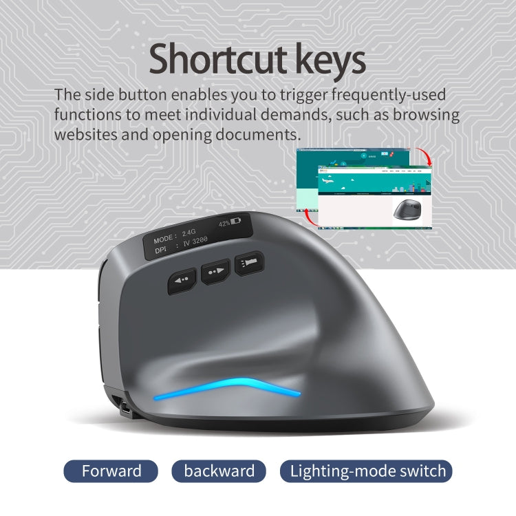 ZELOTES F-26C Dual-Mode Wireless Mouse w/ LED Display - LYDARZ