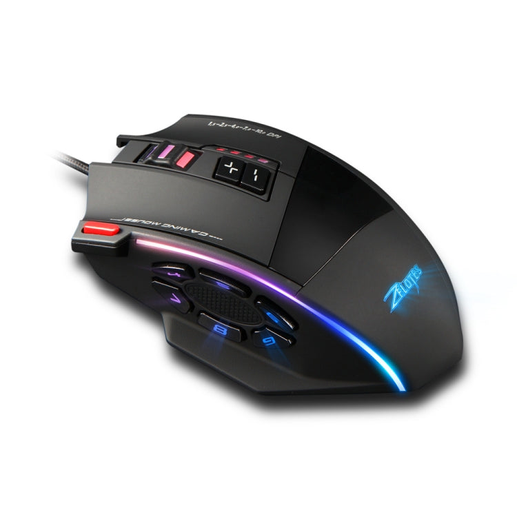 ZELOTES C13 RGB-Gaming-Maus – 13 Tasten, Makro, individuell verkabelt