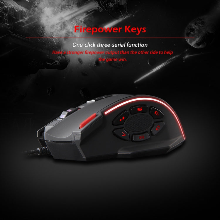 ZELOTES C13 RGB-Gaming-Maus – 13 Tasten, Makro, individuell verkabelt