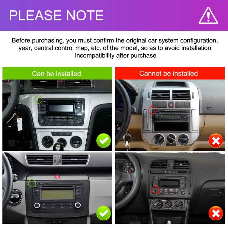 For Volkswagen 4+64G Multimedia Player Android 13 System, 7-inch, 9-inch