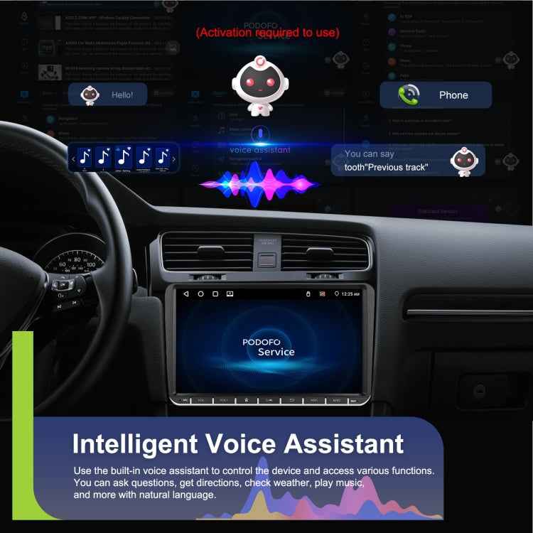 For Volkswagen 4+64G Multimedia Player Android 13 System, 7-inch, 9-inch