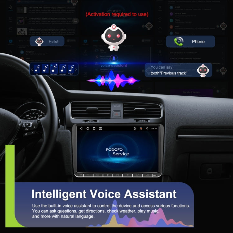 Para Volkswagen 4+64G Reproductor multimedia Sistema Android 13, 7 pulgadas, 9 pulgadas