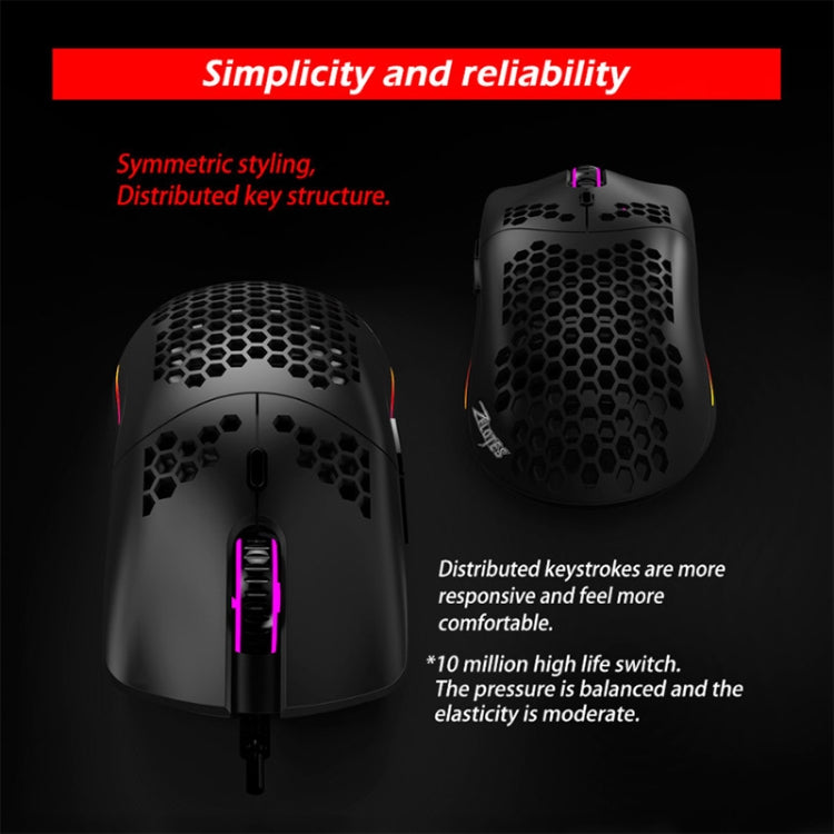 ZELOTES C7 RGB Wired Mouse - 7 Buttons, Hollow Design - LYDARZ