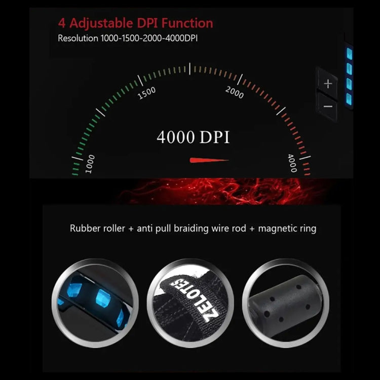 ZELOTES C12 12-Button Wired Gaming Mouse - Ergonomic Design - LYDARZ