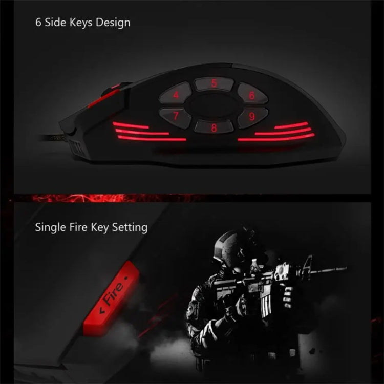 ZELOTES C12 Kabelgebundene Gaming-Maus mit 12 Tasten – Ergonomisches Design