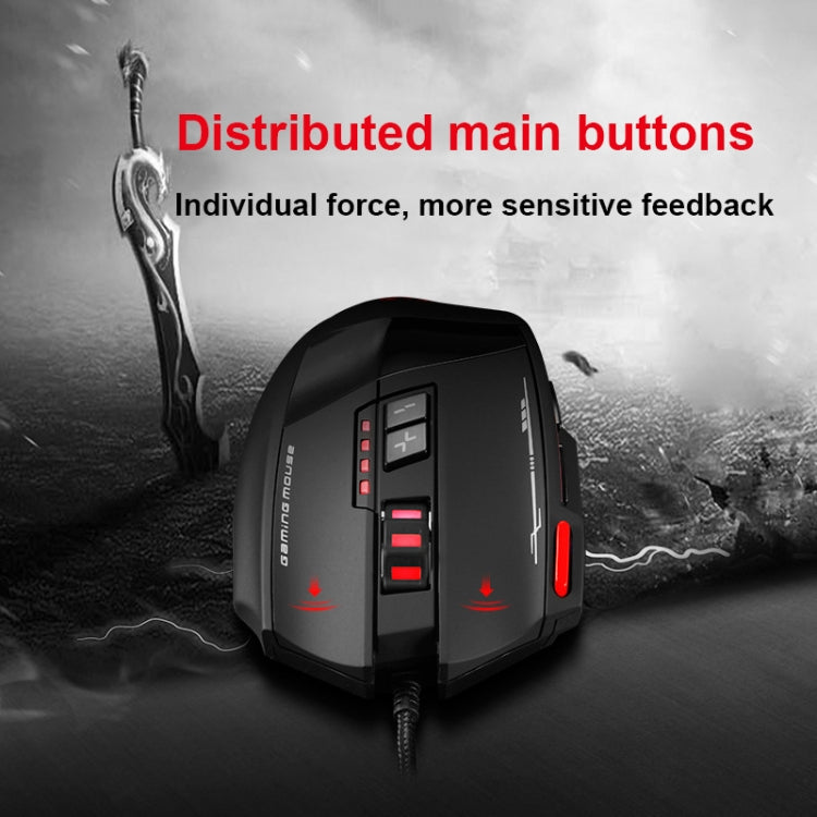 ZELOTES C19 Ergonomic 12-Key Wired Mouse for Programming - LYDARZ