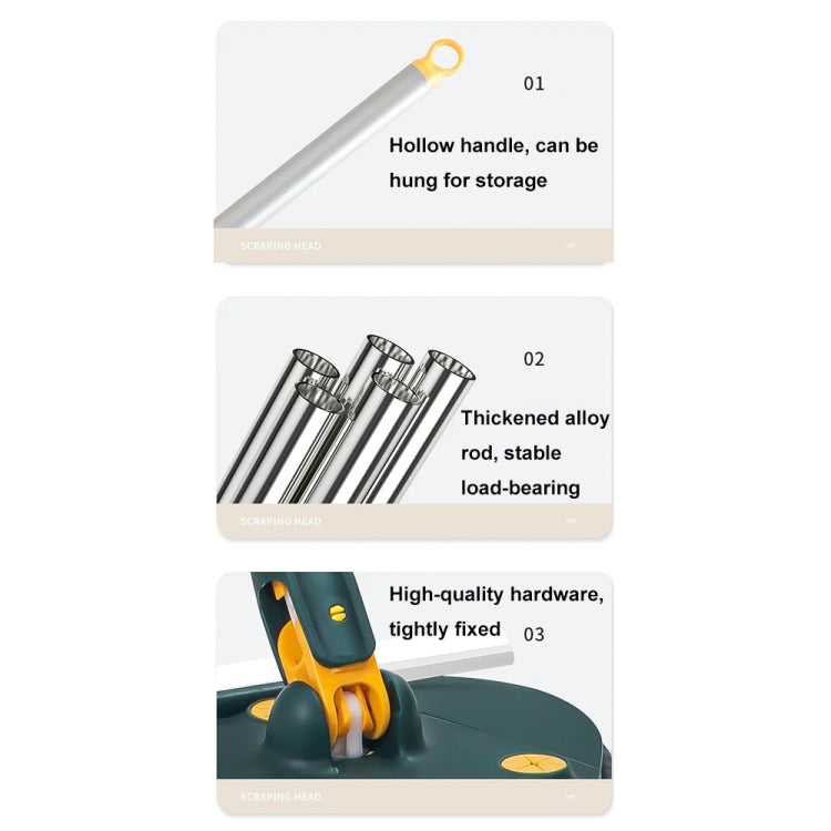 C-43 1.3m Scraper Bar Self-Twisting Water Telescopic Triangle Mop Household Cleaning Tools - LYDARZ
