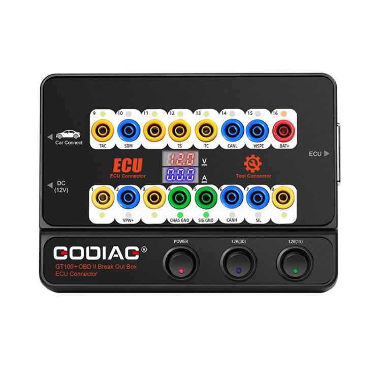 GODIAG GT100+ OBDII Breakout Box Diagnostic Port Tester ECU Bench Connector, UK Plug, UK Plug