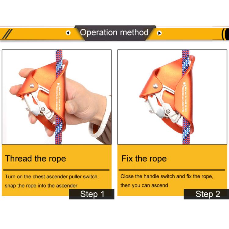 XINDA TP-XS04 Outdoor Climbing Ascender - Belay Rope Ascender for Cave Exploration and Protective Gear