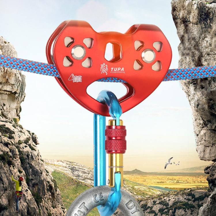 XINDA TP-Q9720 Heart Shape Ropeway Pulley for Outdoor Jungle Development - Double Axle Design