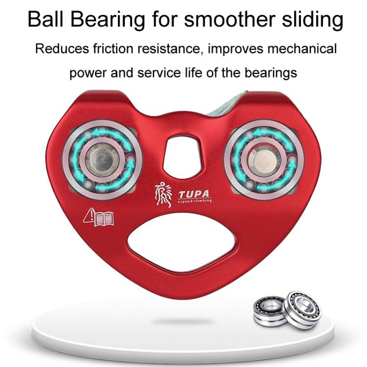 XINDA TP-Q9720 Heart Shape Ropeway Pulley for Outdoor Jungle Development - Double Axle Design