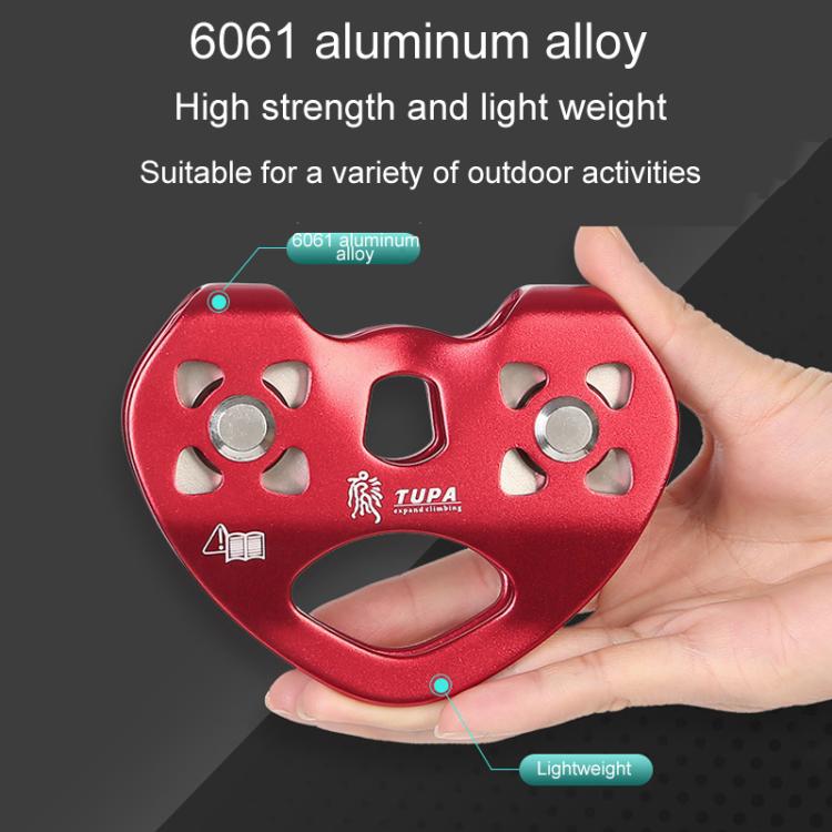 XINDA TP-Q9720 Heart Shape Ropeway Pulley for Outdoor Jungle Development - Double Axle Design