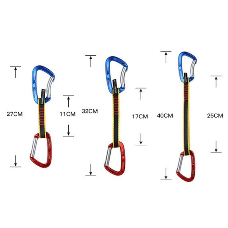 XINDA XD-CP05/06 Outdoor Climbing Safety Buckle for Mountaineering - Straight and Curved Door Fast Hanging with Flat Belt
