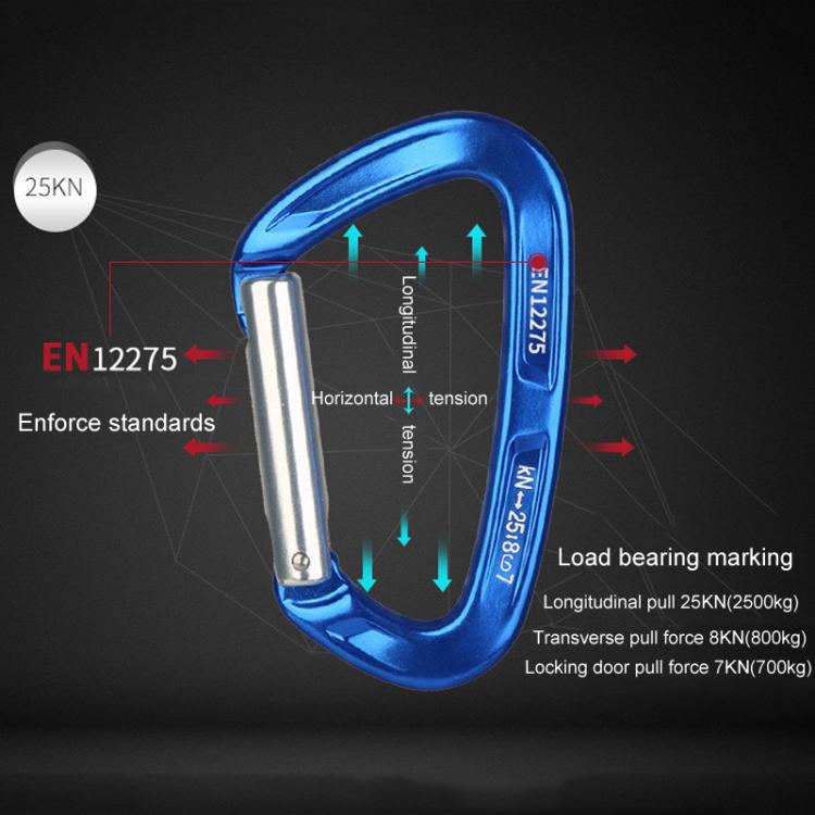 XINDA XD-CP05/06 Outdoor Climbing Safety Buckle for Mountaineering - Straight and Curved Door Fast Hanging with Flat Belt