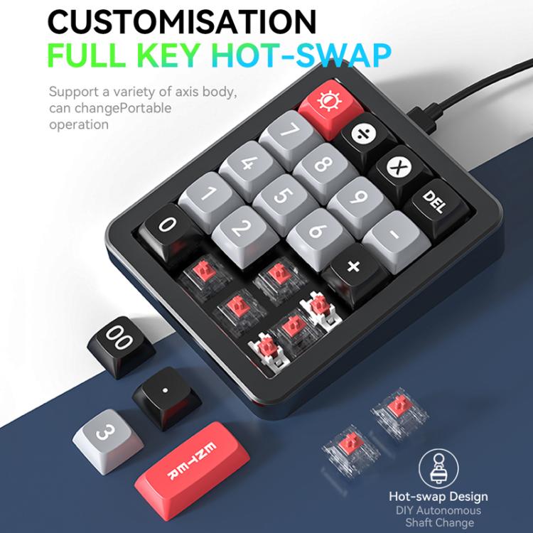 MKESPN K812 GASKET Aluminiumlegierung RGB Hot-Swap-fähige, individuell kabelgebundene, mechanische Mini-Gaming-Tastatur