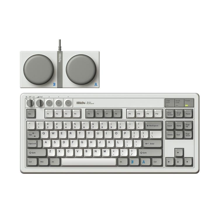 Teclado mecánico inalámbrico 8BitDo Retro87: Bluetooth vintage, 2.4G y conexión por cable de triple modo