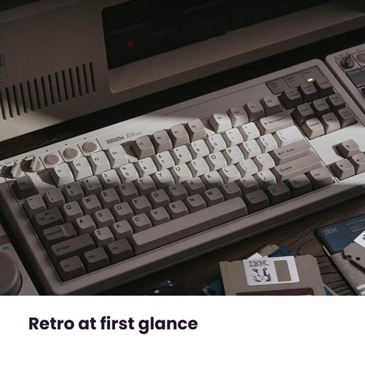 Teclado mecánico inalámbrico 8BitDo Retro87: Bluetooth vintage, 2.4G y conexión por cable de triple modo