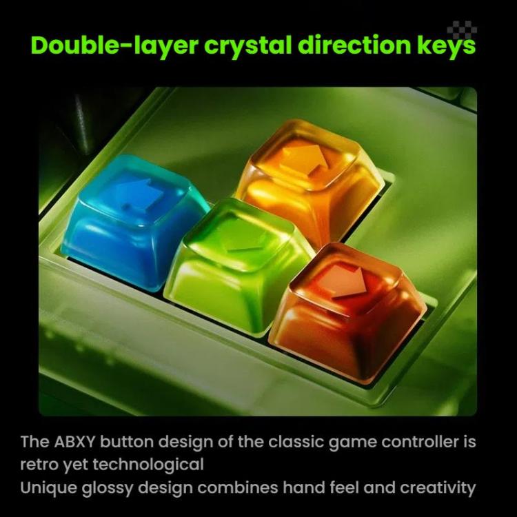 8BitDo Retro87 Mechanical Keyboard Retro RGB Lighting Green Transparent Keyboard With Large Keys - LYDARZ