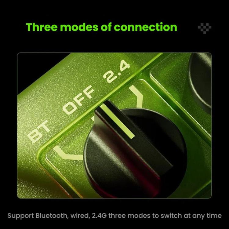 8BitDo Retro87 Mechanical Keyboard Retro RGB Lighting Green Transparent Keyboard With Large Keys - LYDARZ