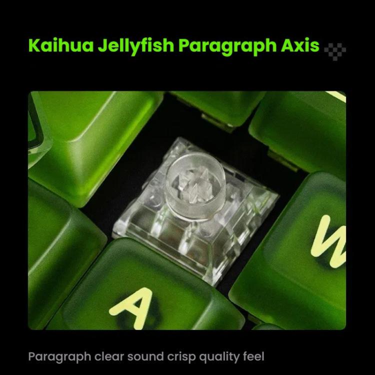 8BitDo Retro87 Mechanical Keyboard Retro RGB Lighting Green Transparent Keyboard With Large Keys - LYDARZ