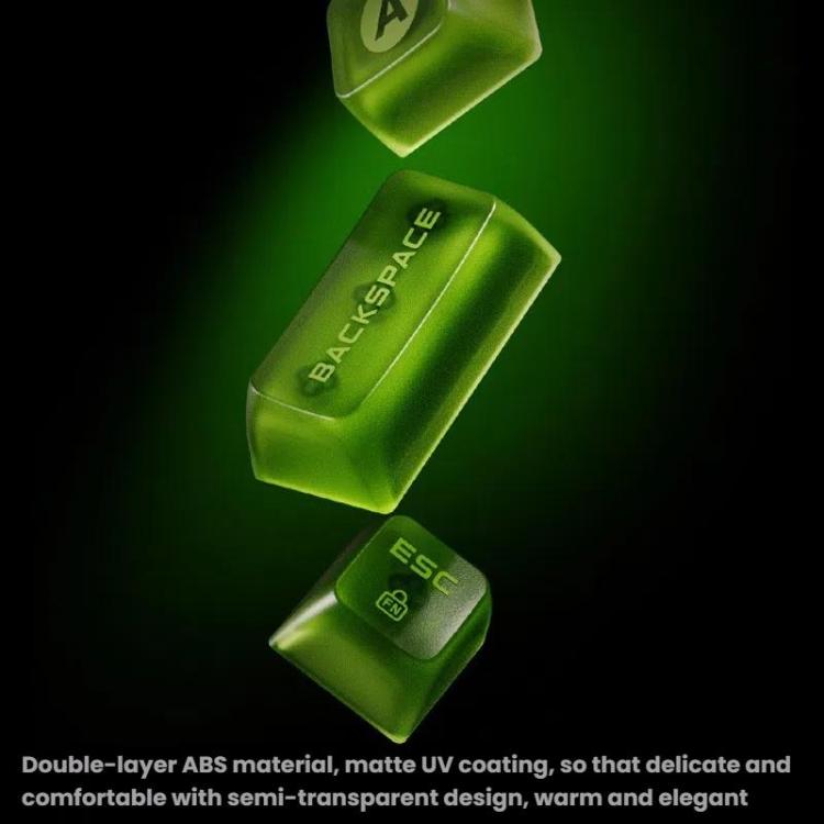 8BitDo Retro87 Mechanical Keyboard Retro RGB Lighting Green Transparent Keyboard With Large Keys - LYDARZ