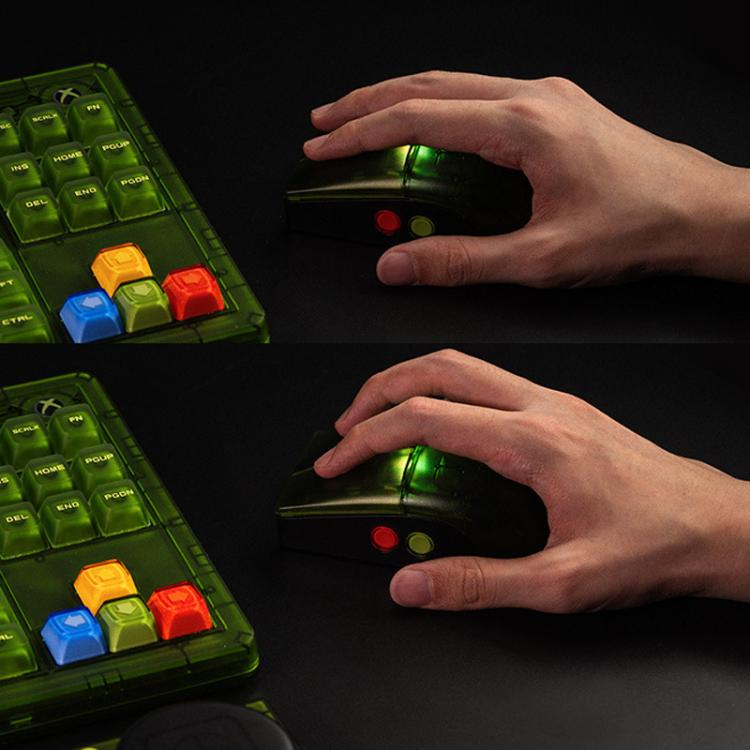 Ratón inalámbrico retro 8BitDo - Ratón inalámbrico verde translúcido con base de carga