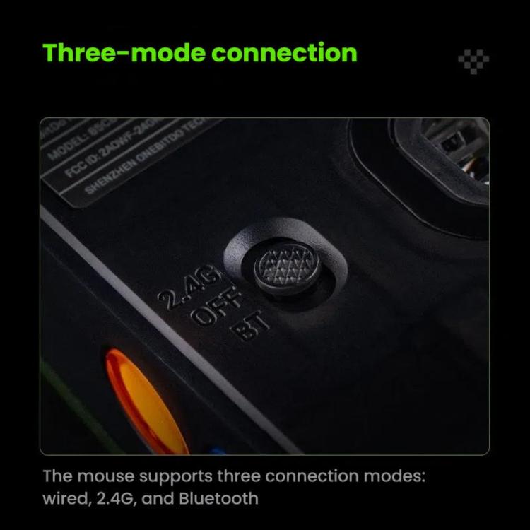 8BitDo Retro R8 Green Translucent Wireless Mouse With Charging Base - LYDARZ