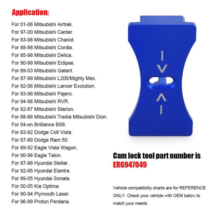 Automotive Retrofit Timing Gear Retainer Cam Locking Tool For Mitsubishi / Hyundai