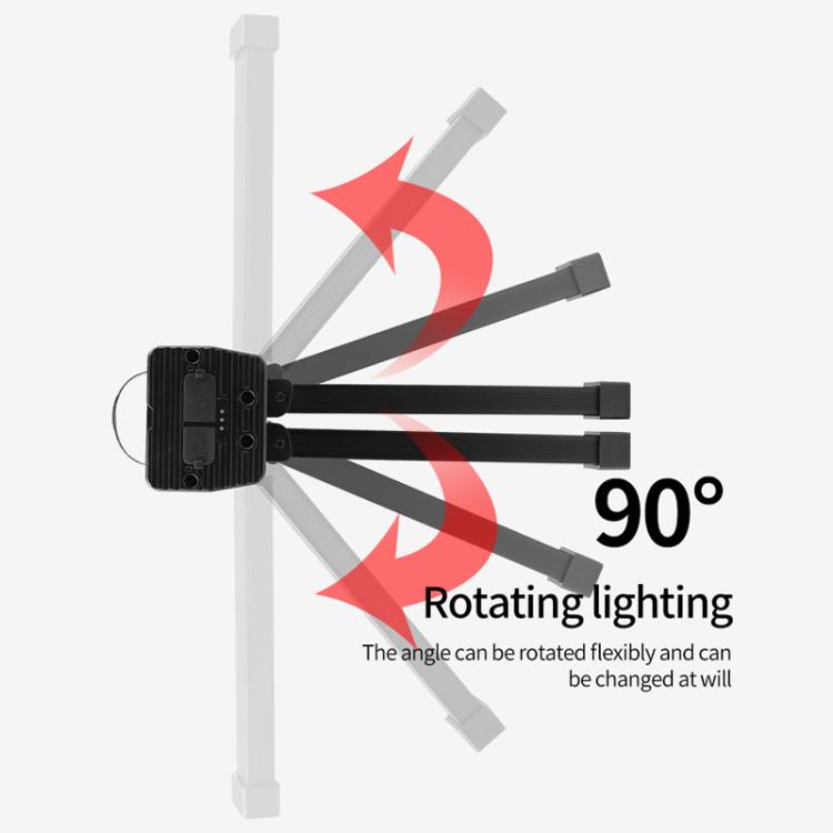 Double-Sided COB Work Light with 90-Degree Folding Design, Magnet, and Hook for Maintenance