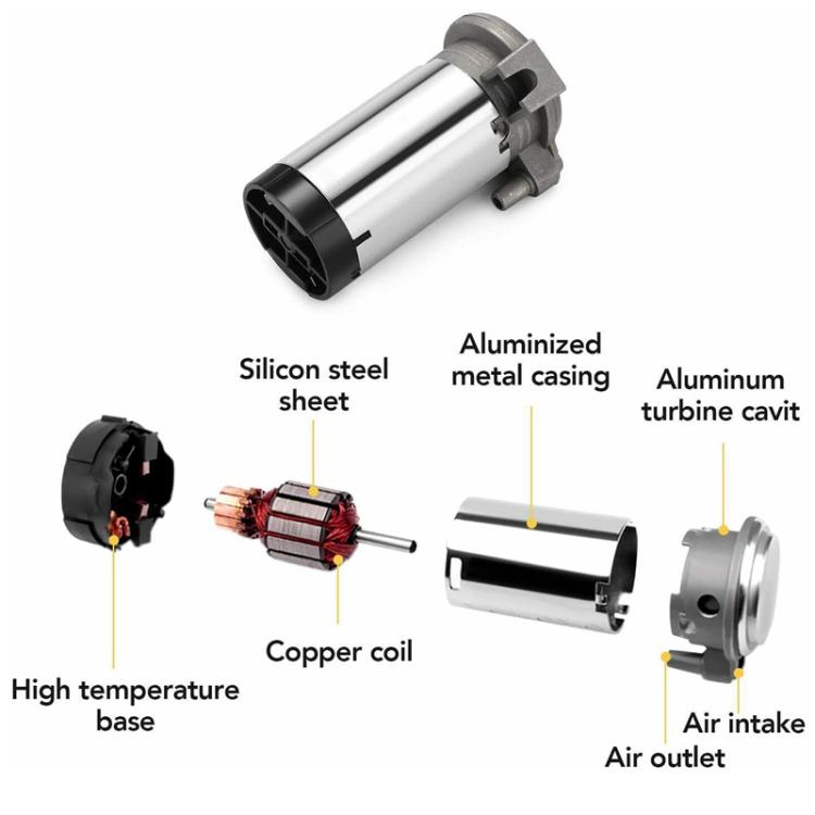 Compresor de aire para coche de 12 V - Bocina eléctrica plateada para vehículos