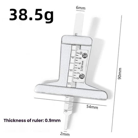 0-50mm Stainless Steel Tire Tread Depth Gauge, 0-50mm With Screw - LYDARZ