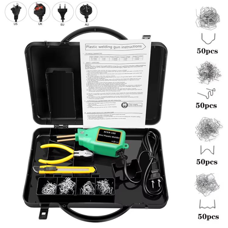 Car Bumper Repair Tools - Plastic Welding Kit with Hot Stapler, Welding Wire, and Patch Nail for Efficient Bumper Repairs