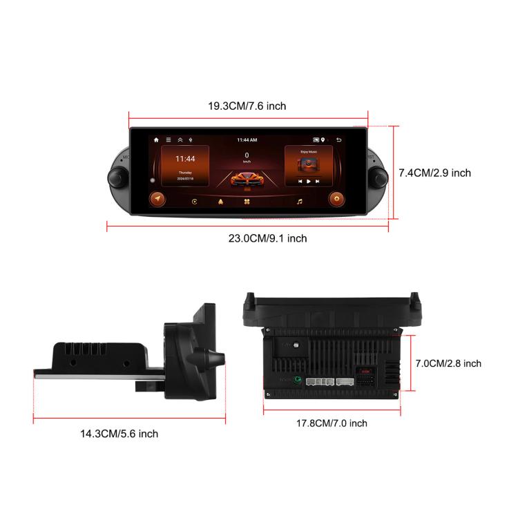 Reproductor Android para Volkswagen Beetle 2002-2010, pantalla horizontal de 6,86 pulgadas, 2+64 GB, estándar, estándar + AHD + micrófono