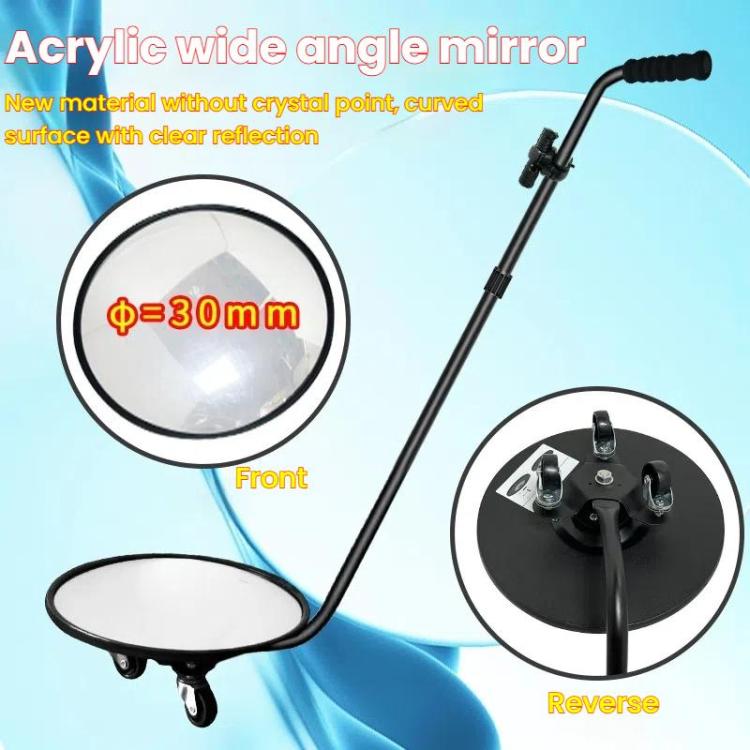 Retractable Pole Undercarriage Mirror Rotatable Undercarriage Inspection Reflector - LYDARZ